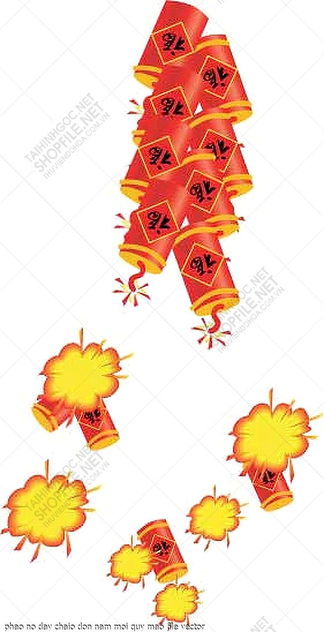 phao no day chaio don nam moi quy mao file vector